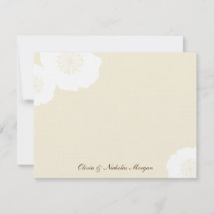 Modern poppies - ett stort tackkort - Almond Tack Kort