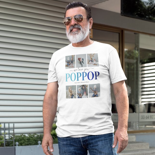 Modern poppop Photo Collage T Shirt (Skapare uppladdad)