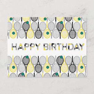 Modern portkort från tennis Birthday Vykort