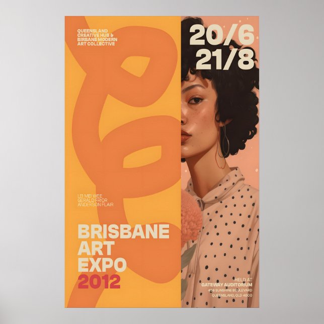 Modern Porträttkonsttryck Brisbane Art Expo 2012 Poster (Framsidan)