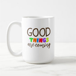 Modern Positiv Handstavad Mugg