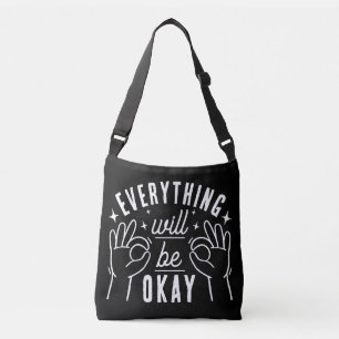 Modern Positiv Typografi Motiverande Axelväska