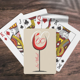 Modern Positive Red Vin 60, så vad 60:e födelsedag Casinokort