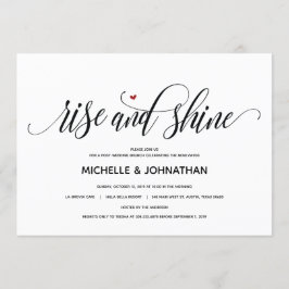 Modern post-vigsel upp och lysande inbjudningskort