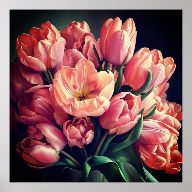 Modern poster konstblommor (Framsidan)