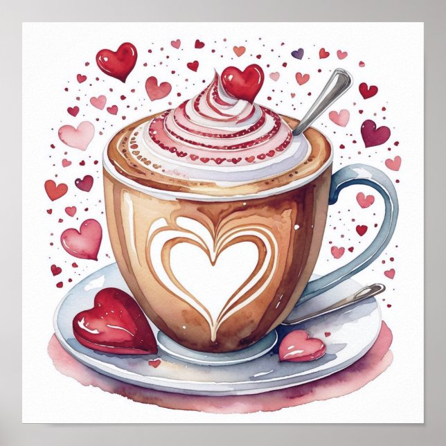 Modern poster konstkaffe (Framsidan)