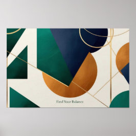 Modern poster minimalistisk med överlappande trian