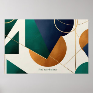 Modern poster minimalistisk med överlappande trian