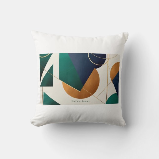 Modern poster minimalistisk med överlappande trian kudde (Framsida)