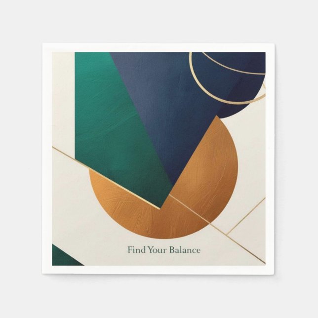 Modern poster minimalistisk med överlappande trian pappersservett (Framsidan)