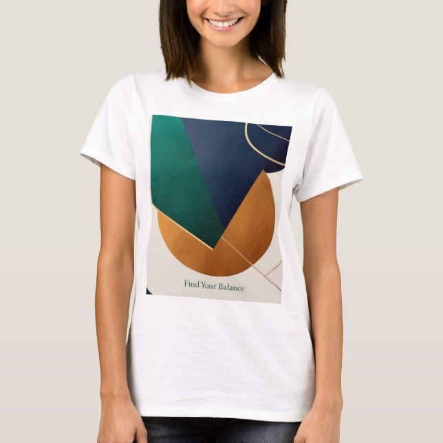 Modern poster minimalistisk med överlappande trian t shirt (Framsida)