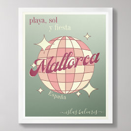 Modern Poster på Mallorca spain Balearic Island