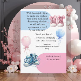 Modern Pregnancy Announcement Card - Bilingual Ara Inbjudningar