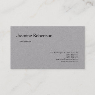 Modern Premium Grått Plain Minimalist Visitkort