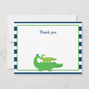 Modern Preppy Alligator Flat Tackkort Cards Anteckningskort