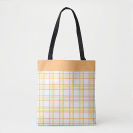 Modern Preppy Plaid Orange Yellow Pattern Tygkasse