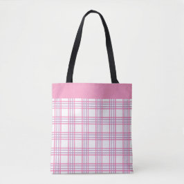 Modern Preppy Plaid Pink Purple Pattern Tygkasse