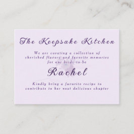 Modern present till bröllopsdusch med ametist -rec tilläggskort