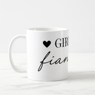 Modern present till fästmö - Svart förlovningspres Kaffemugg