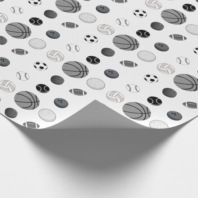 Modern presentpapper för flersportsfödelsedagar fö (Hörn)
