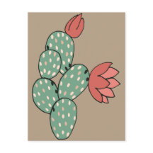Modern prickly Pear Cactus