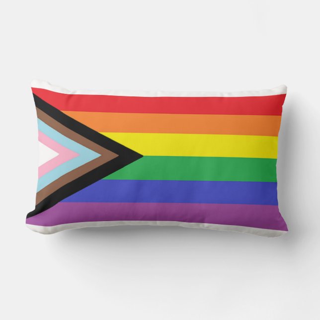 "Modern Pride Flagga" Lumbarkudde (Framsida)