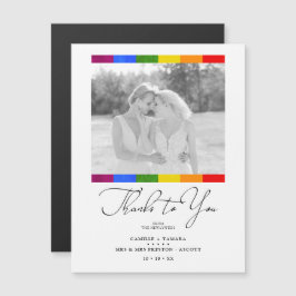Modern Pride Rainbow Flag Lesbian Gay Wedding