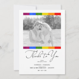 Modern Pride Rainbow Flag Lesbian Gay Wedding Tack Kort