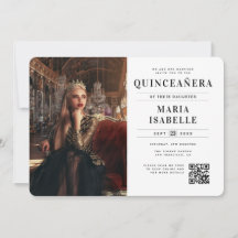 Modern Prinsessa Foto QR-kod Quinceañera