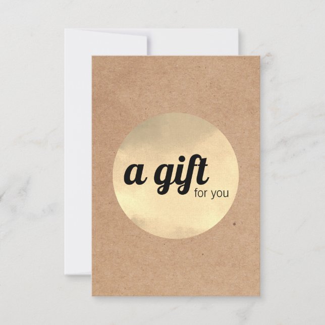 Modern Printed Kraft Faux Gold Circle Bold (Framsida)