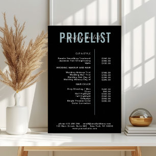 Modern, pris lista Poster