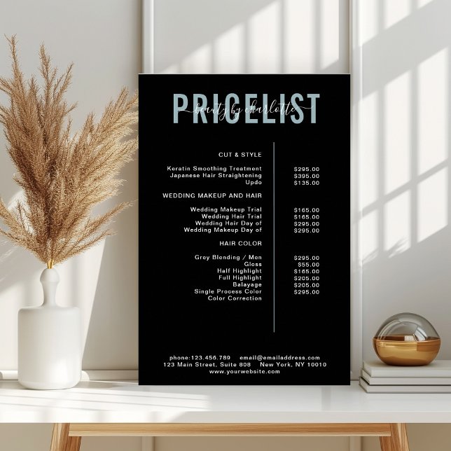 Modern, pris lista Poster (Skapare uppladdad)