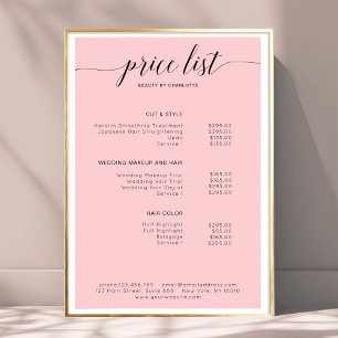 Modern, pris lista Poster