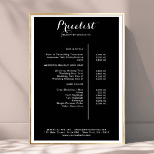 Modern, pris lista Poster