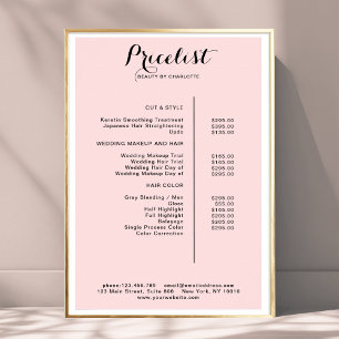 Modern, pris lista Poster