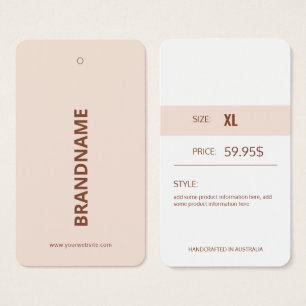 Modern Pris Märkre för kläder Visitkort