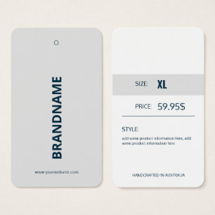 Modern Pris Märkre för kläder Visitkort