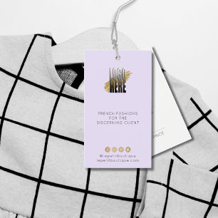 Modern Pris märkre för lavender-kläder med logotyp Visitkort