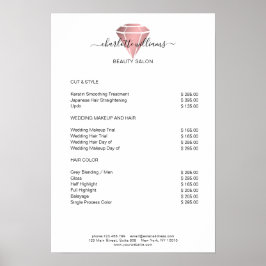 Modern Pris Rosegold Diamond-lista Poster