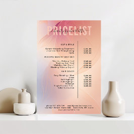 Modern, prislista Affisch