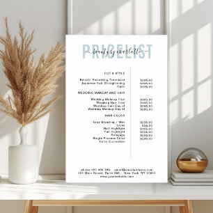 Modern, prislista Affisch