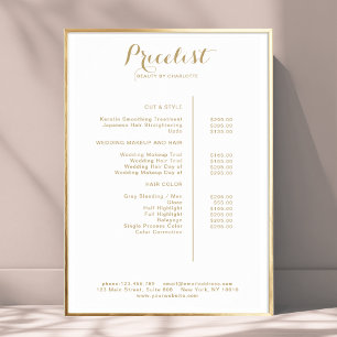 Modern, prislista Affisch
