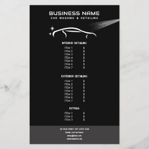 Modern prislista för reparation och rengöring av b flygblad