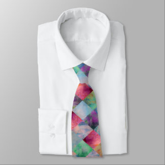 Modern Prismatic Diamond Pattern Necktie Slips