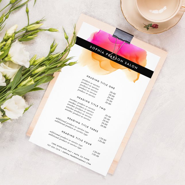 Modern prissättning och service för vattenfärger flygblad (Skapare uppladdad)