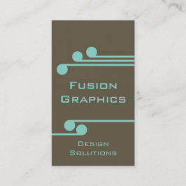 Modern Pro-Affärskort, Brown och Turquise Visitkort
