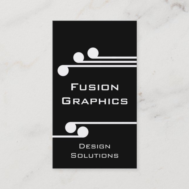 Modern Pro-Affärskort, svartvitt Visitkort (Framsida)