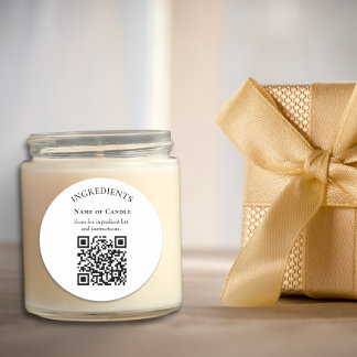 Modern produkt för innehållsförteckning QR-kod Runt Klistermärke