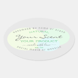 Modern produktförpackningsetikett med pastellcirkl ovalt klistermärke