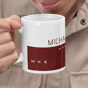 Modern prof (architect) halvvit halvvit mörk kaffemugg